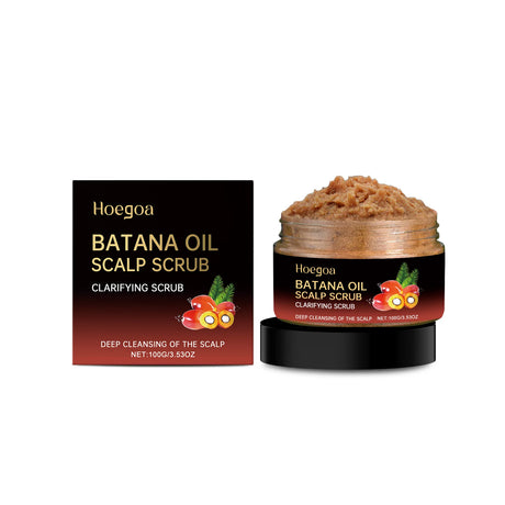 Batana Oil Scalp Scrub for Strengthening Hair Deep Cleaning Nourishing Soothing Shampoo for Sensitive Scalp Hair Care