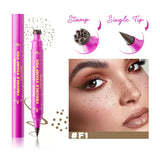 Double Eyeliner Freckles Pen All-in-One Natural Waterproof Lasting Seal Spot Pen Natural Simulation