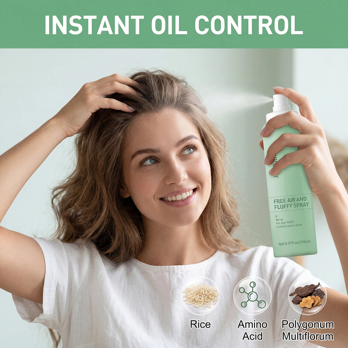 Volumizing Dry Shampoo Spray Oil Control Refreshing No Wash Instant Volume Lightweight Fluffy Root Lift Hair Mist All Hair Types