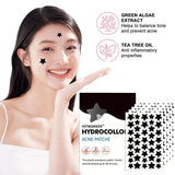 200/400pcs Black Acne Patch Facial Skin Care Fade Blemishes Pimple Marks Closed Acne Blemishes Cover Acne Pimple Repair Patch