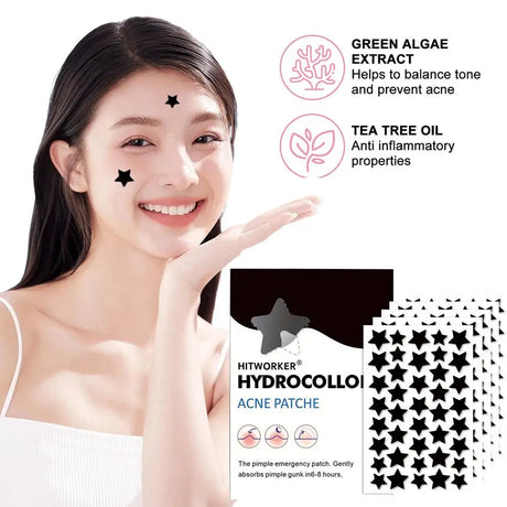 200/400pcs Black Acne Patch Facial Skin Care Fade Blemishes Pimple Marks Closed Acne Blemishes Cover Acne Pimple Repair Patch