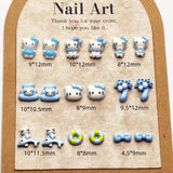50PCS Nail Parts Charms Cute Cartoon Hello Kitty Nail Art Jewelry Decoration Phone Case Hairpin Manicure Press On Accessories