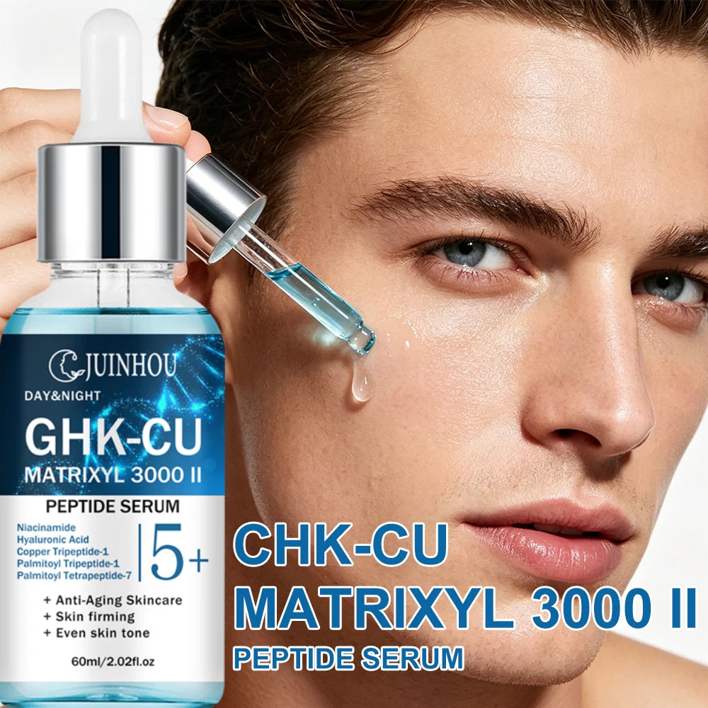 JUINHOU 2pcsCopper Peptide Rose Face Serum Set Hydrating Serum Kit For Fine Line Dry Skin Daily Face Care Brighten Skin All Skin