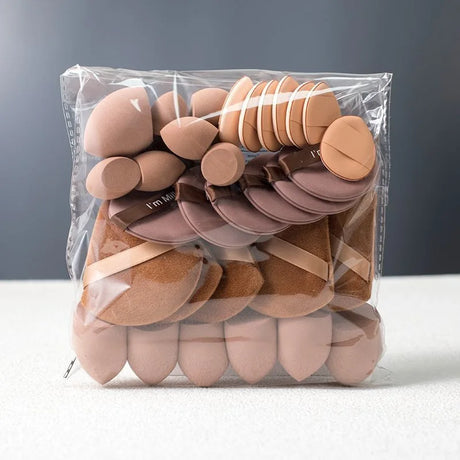 Triangle Velvet Powder Puff Set Ultra Soft Non Absorbent Mini Blender Sponge for Makeup Travel Compact Foundation Application