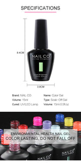 NAILCO 15ml HEMA FREE TPO FREE Top Base Coat Nail Gel Polish Supplies Vernis Semi Permanent Nail Art Manicure Gel Ongle UV Nails
