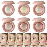 3D Face Highlighter Powder Instant Silky Baked Shimmer Illuminator Makeup Natural Glossy Brighten Contouring Glitter High Gloss