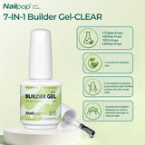 Nailpop 15ml Builder Gel Nail Polish for Nail Apex & Extension Strengthener Upgraded Soak Off UV Gel Rhinestone Glue 4 Colors