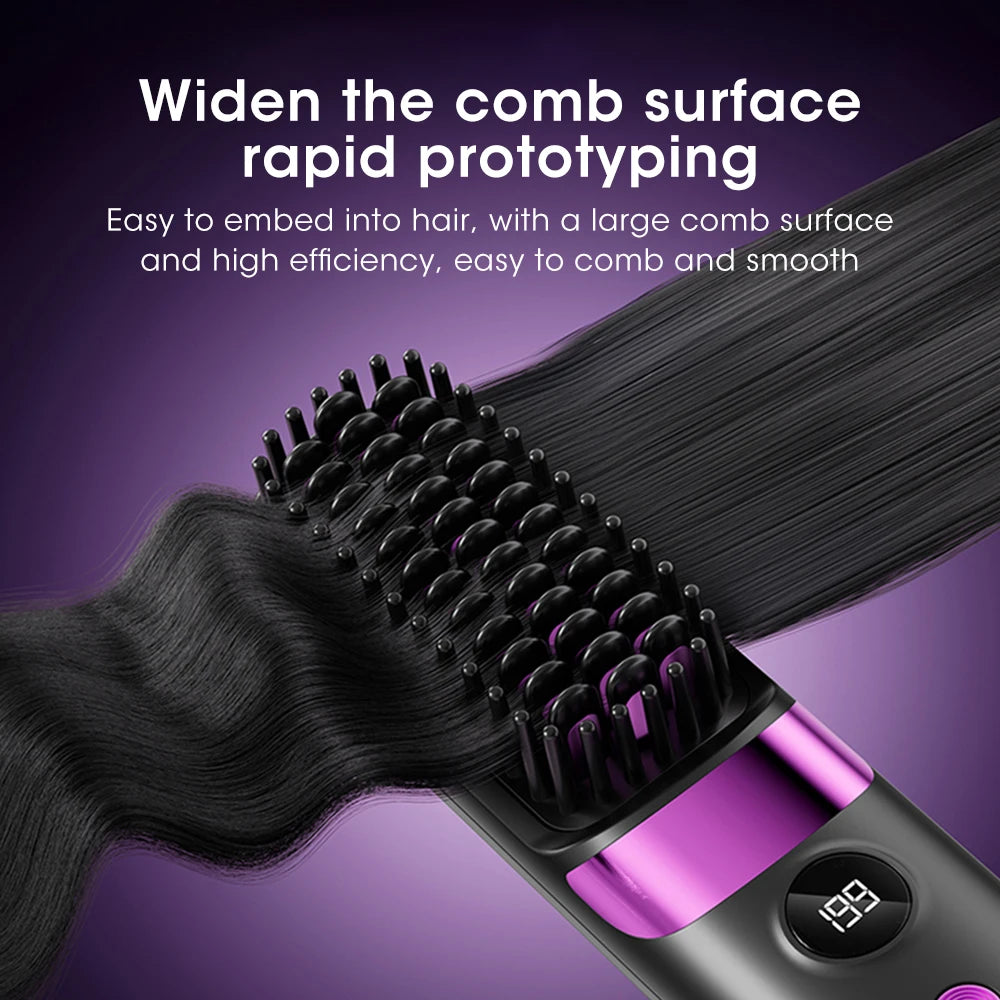Wireless Electric Hot Comb Straight Hair Straightener Comb Straightening Brush Negative Ion Anti-Scalding Styling Tool