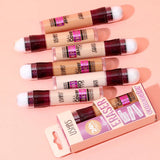 12 Color Liquid Concealer Moisturizing Rotating Sponge Head Concealer Long Lasting Lightweight Multi-use Foundation Makeup