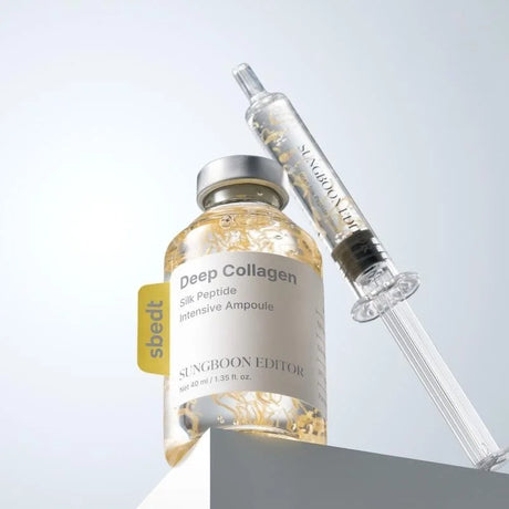 Korean Deep Collagen Skin Care Set - Silk Peptide Ampoule,Power Boosting Cream In Serum Retinol Capsule Brightening Moisturizing