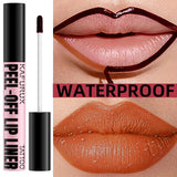7 Colors Waterproof Peel Off Lip Stain Reveal Long Lasting Pink Red Lip Tint Transfer Proof Natural Lip Glaze Makeup Gifts