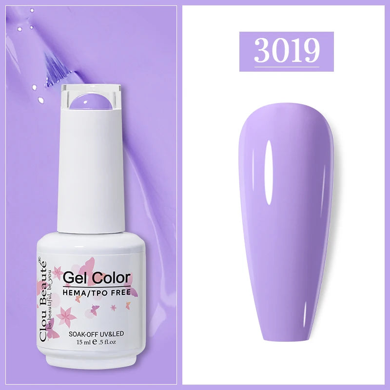 Clou Beaute Gel Nail Polish Neon Brown Royal Blue Red Green Pastal Nude Nail Art Varnishes Gel Lacquer HEMA/TPO FREE UV Gel Nail