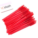 YGirlash 50Pcs Lash Swans Crystal Eyelash Applicator Disposable Diamond Handle Nylon Mascara Wands Brush Cosmetic Tools