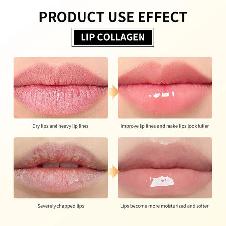 Collagen Lip Balm & Sleep Mask Deep Moisturizing Hydrating Smooth Lip Fine Lines Gentle Exfoliating Dry Dead Skin Daily Lip Care