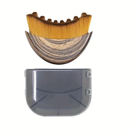 Lymphatic contour facial brush, pig mane body dry brush, exfoliating and blood activating body massage brush, facial brush
