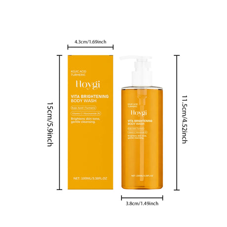 Kojic Acid Turmeric Brightening Body Wash Moisturizing, Cleansing, and Smooth Skin Shower Gel