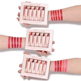 Velvet Matte Lipstick Set 5pcs Long Lasting Waterproof Red Nude Lipsticks Non Stick Cup Makeup Cosmetics Collection