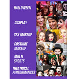 8PCS Halloween Matte Lipstick Set Dark Black Vampire Yellow Velvet Lipsticks for Face Body Painting Creative DIY Makeup Cosmetic