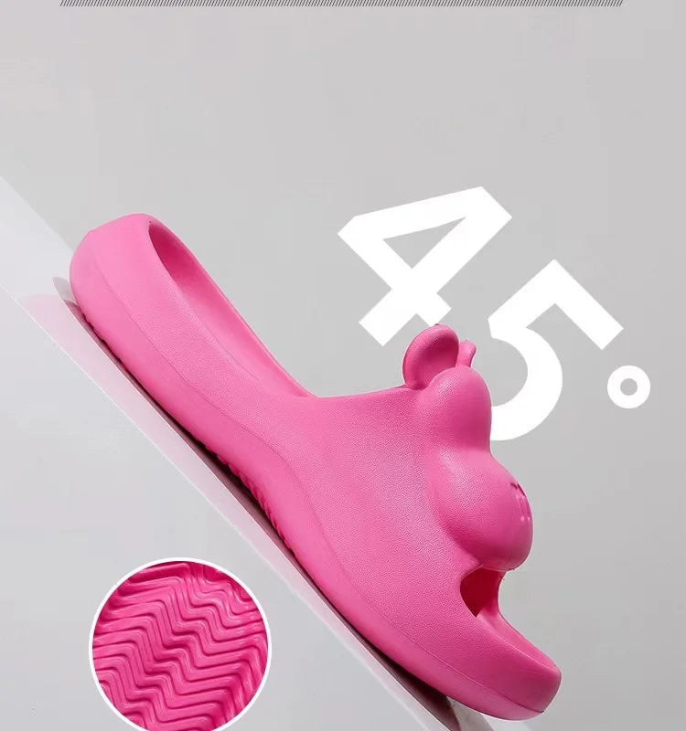 2025 Fashion Women Slippers Summer Flat Sandals Lightweight EVA Home Bathroom Slippers Massage Couples Indoor Slides Shower Shoe
