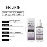 Black & White Rice Exfoliating Serum Set BHA Niacinamide Pore Minimizing & Brightening Blackhead Whitehead Remover Skincare Set