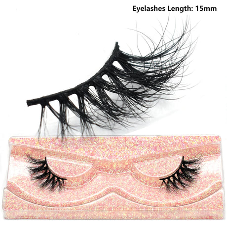 Half Lashes Mink Eyelashes Fluffy Soft False Eyelashes Wispy Cross Mink Eye Lashes Natural Short Mink Eyelash Extension Makeup