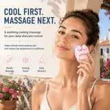 3 Roller Ice Face Roller Cooling Facial Massager with Cat Ear Storage Case Reduce Puffiness Jawline Neck Eye Skincare Massage To
