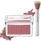 Matte Embossed Blush Palette High Pigmented Pink Coral Cheek Blush Powder With Professional Makeup Brush
