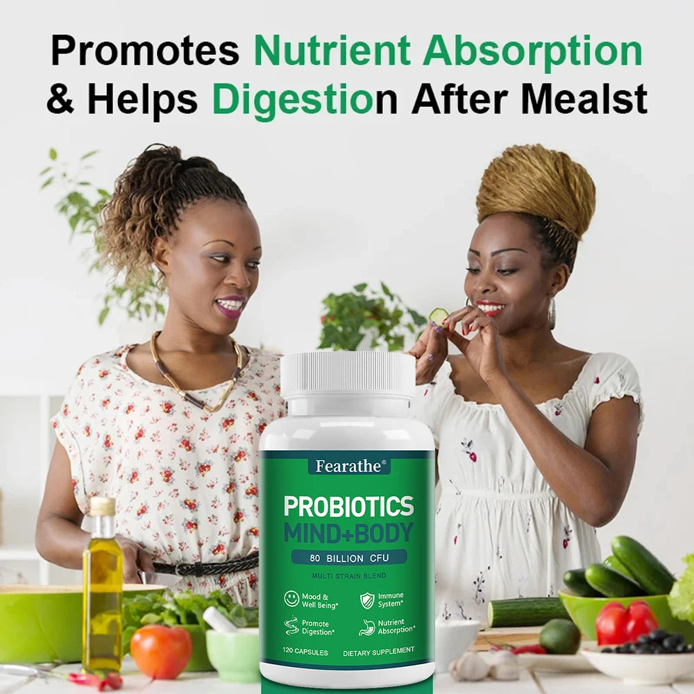 Prebiotics Probiotics & Digestive Enzymes Capsules, Support Gut Care Gastrointestinal Health, Gentle Digestion & Immune Wellness