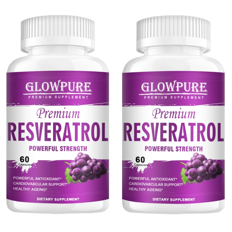 Resveratrol 1450mg - Premium Antioxidant Supplement for Anti-Aging, Immune Support, Brain & Joint Health