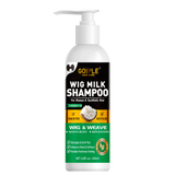 GOIPLE Natural Coconut Oil Wig Milk Shampoo Smooth Repair Moisturizes Frizzy Hair for Wigs Wave 2 in 1 Wig Wash Care Product
