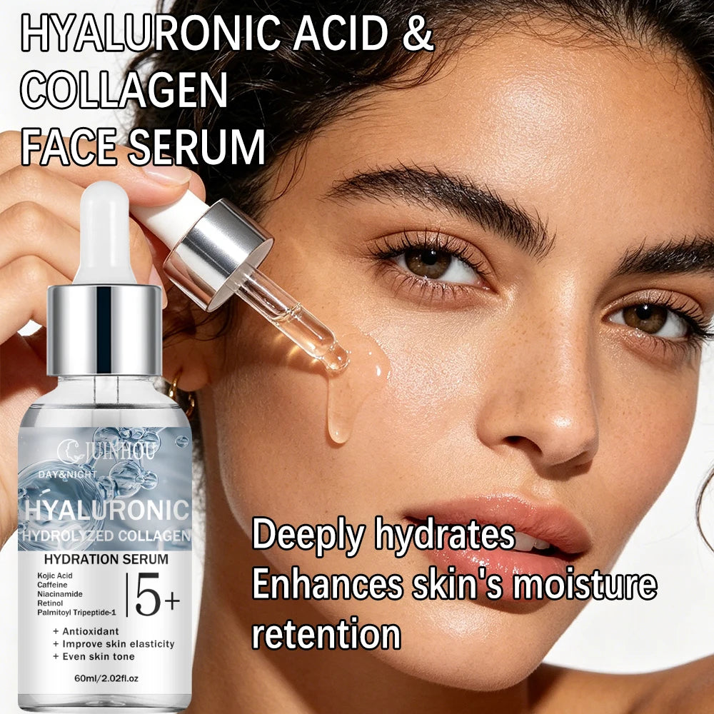 JUINHOU Dual Phase Face Serum Kit Hyaluronic Acid Day Care Retinol Night Care Hydrate Anti Wrinkle Texture Daily Face Skin Serum