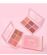 Long Wear Blush Makeup Palette Buildable Color Velvet Finish Face Powder Cheek Contouring Brightening