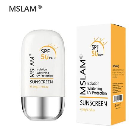 MSLAM Whitening Sun Cream Facial Body Sunscreen Sunblock Skin Protective Cream Anti-Aging Oil-control Moisturizing SPF 50