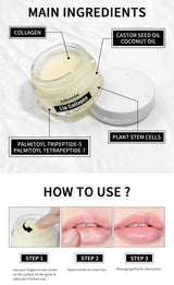 Collagen Lip Balm & Sleep Mask Deep Moisturizing Hydrating Smooth Lip Fine Lines Gentle Exfoliating Dry Dead Skin Daily Lip Care