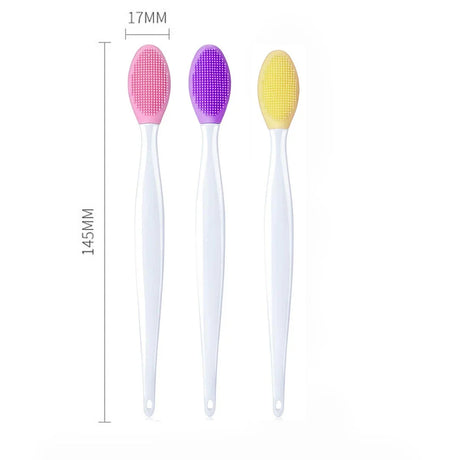 4PCS Random Silicone Face Cleansing Brush Nose Blackhead Remover Exfoliating Tool With Replacement Head