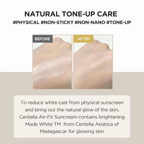 Korean SKIN1004 Centella Air-Fit Sun Cream SPF50+50ml Calming Repair Sensitive Skin Non-greasy Beauty Lightweight Non-greasy