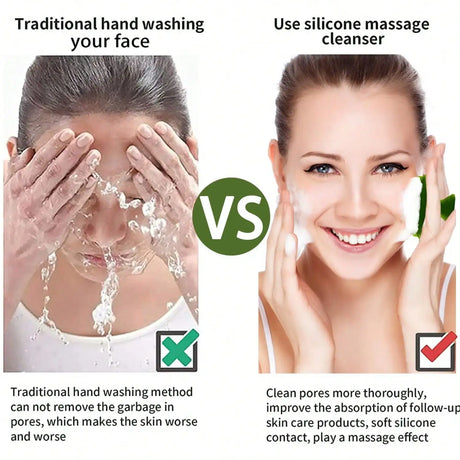 Face Scrubber, Silicone Face Scrubber For Men Facial Cleansing Brush Silicone Face Wash Brush Manual Waterproof Cleansing Skin Care Face Brushes For Exfoliating