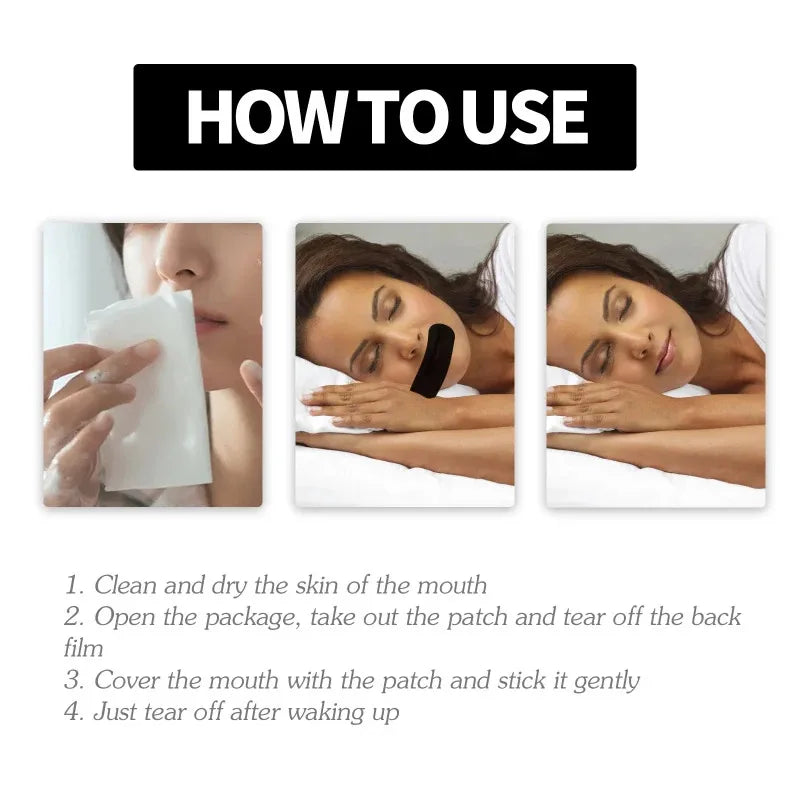 30pcs Anti-Snoring Mouth Strips, Sleep Tapes, Sealing Patches, Used to Seal the Mouth, Transparent Patches to Prevent Mouth Brea