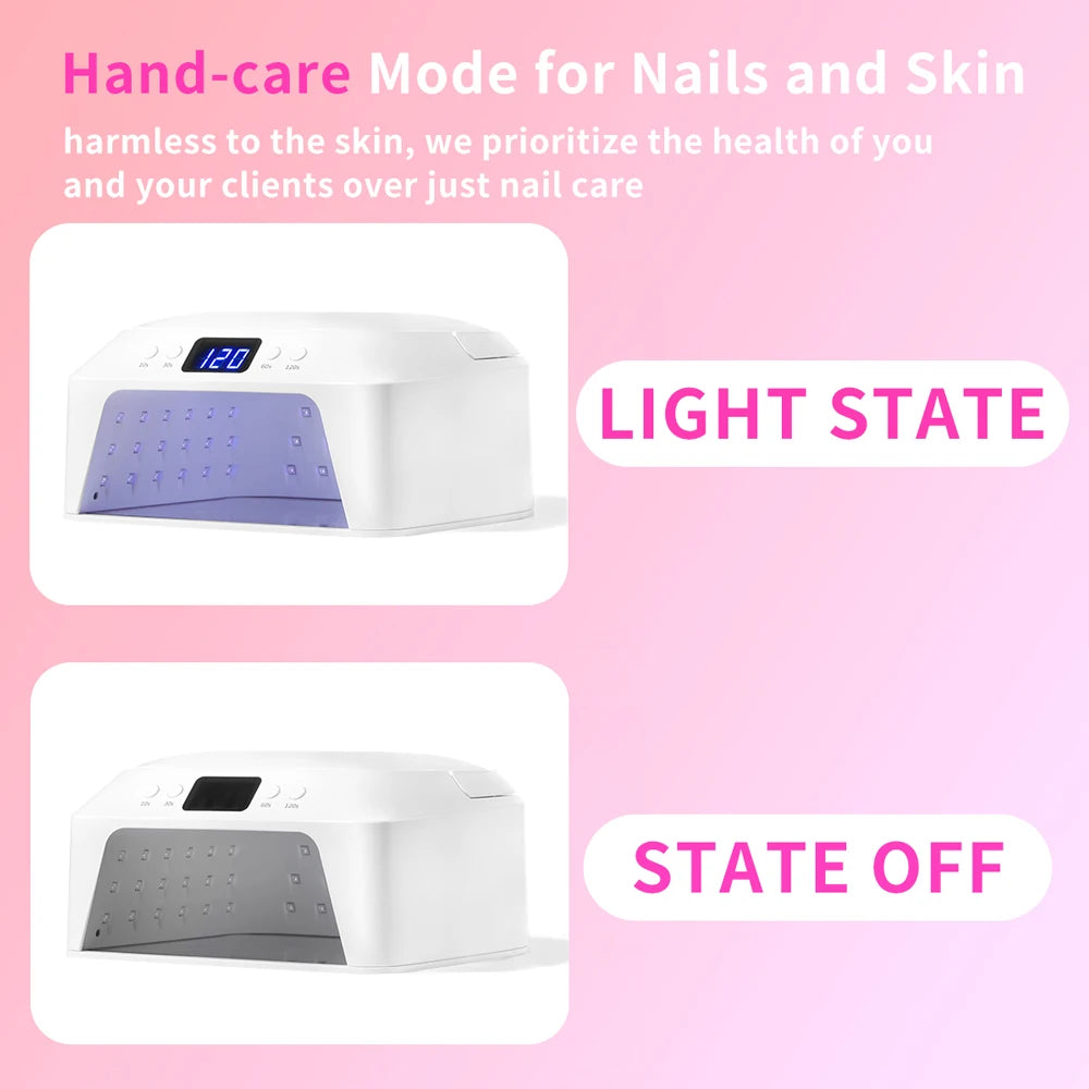 71 LEDs UV Nail Lamp Large Space Nail Dryer with Hand Pillow Smart Sensor 72 W Professional UV Lamp For Nails Manicure Pedicure
