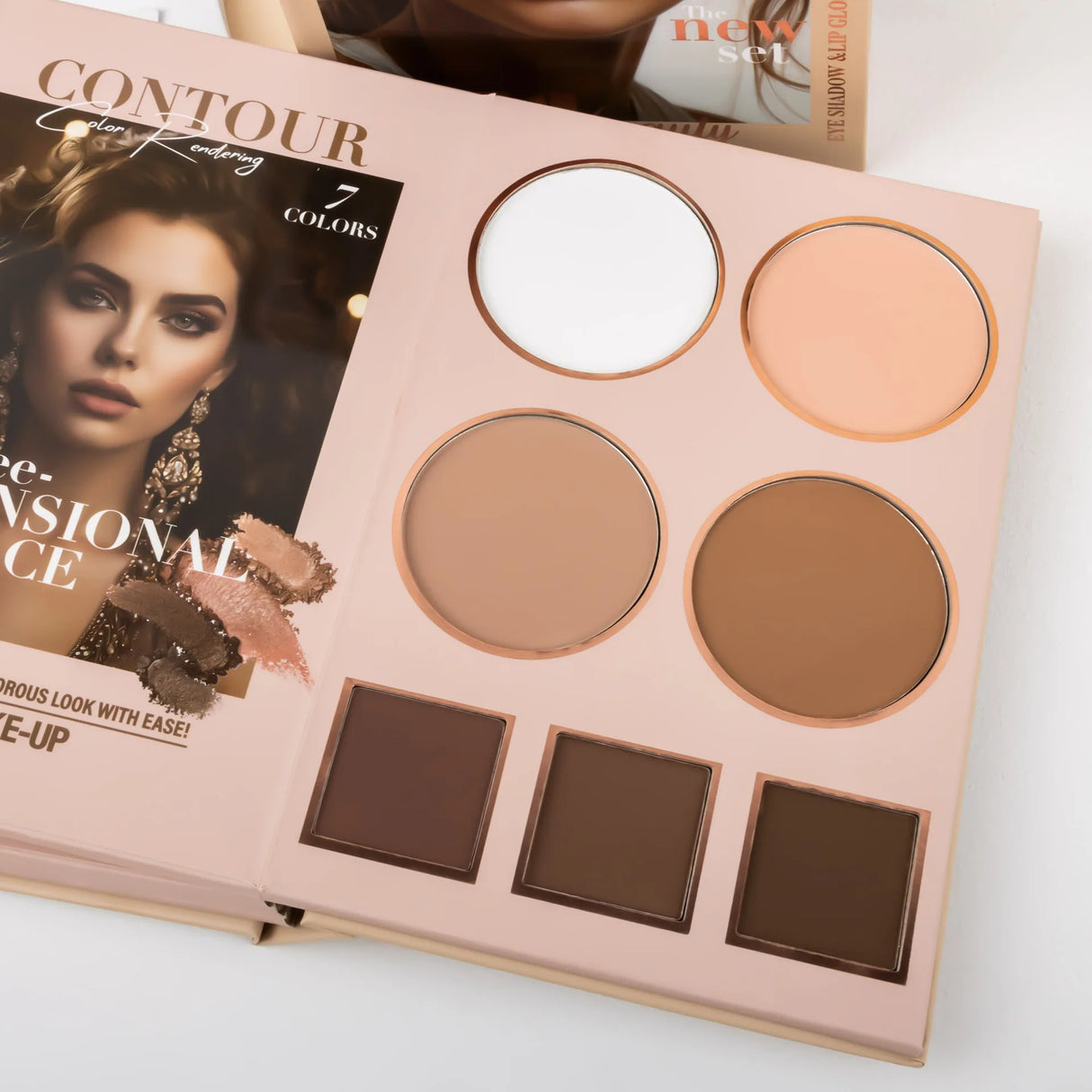 Eye Shadow Palette Five-page Flipbook Matte Pearlescent Lasting Non-smudge Multi-function Blush Contouring Highlighter Makeup