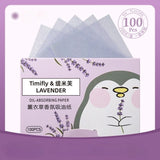 100 Pieces Fragrance Facial Oil-absorbing Paper for T-zone Oil Control