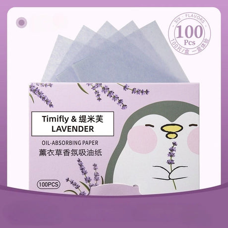 100 Pieces Fragrance Facial Oil-absorbing Paper for T-zone Oil Control