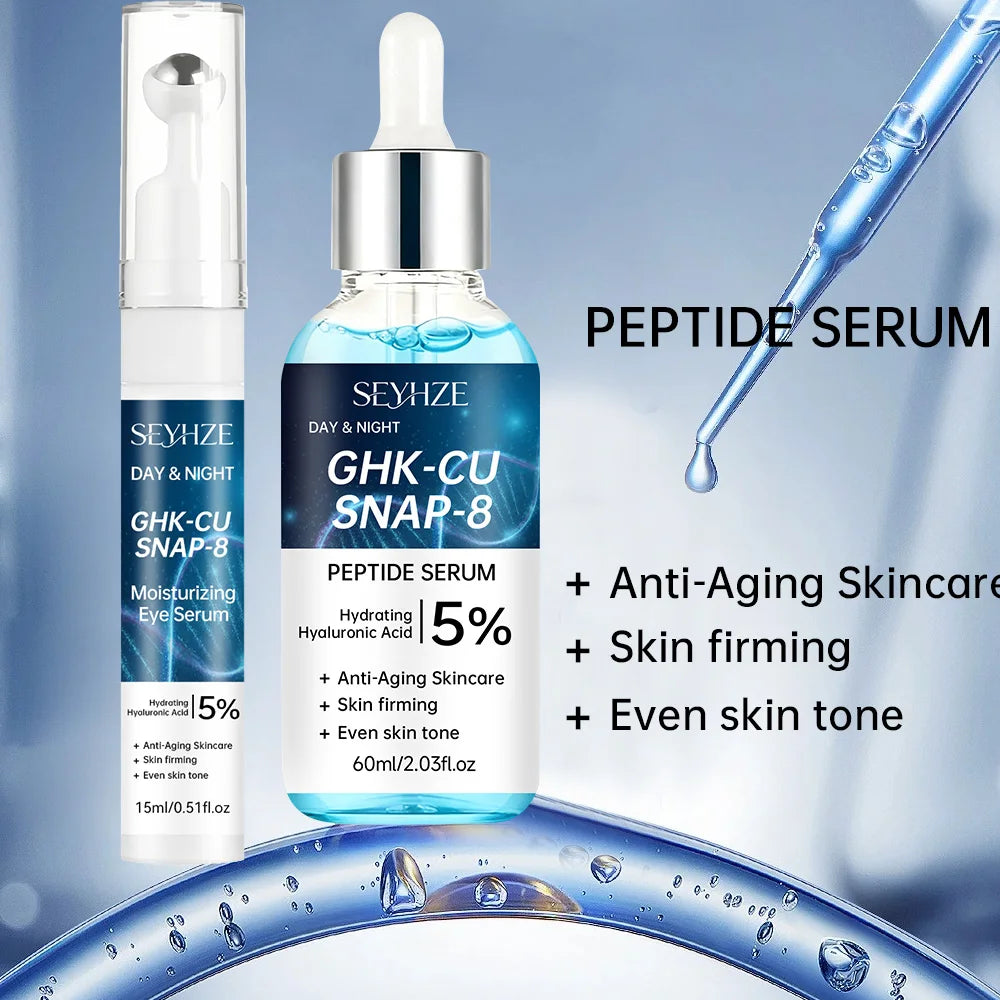 SEYHZE Facial Skincare Kit 3pcs with Eye Essence Moisturizing Cream And Serum - Tightening Lifting Even Skin Tone Deep Hydration