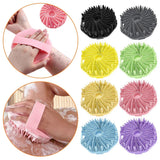 Silicone Body Scrubber Shower Brush Exfoliating Shower Scrubber with Non-Slip Hand Strap Silicone Body Buffer for Use in Shower