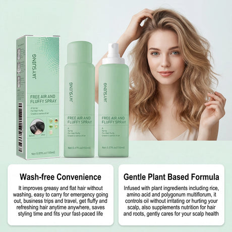 Volumizing Dry Shampoo Spray Oil Control Refreshing No Wash Instant Volume Lightweight Fluffy Root Lift Hair Mist All Hair Types