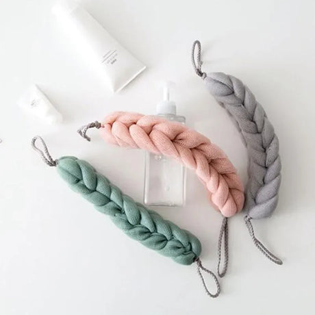 Flower Mesh Shoulder Scrubber Long Sponge Body Back Bath Sponge Shower Exfoliate Strap Shower Body Wash Brush Health Cleaning