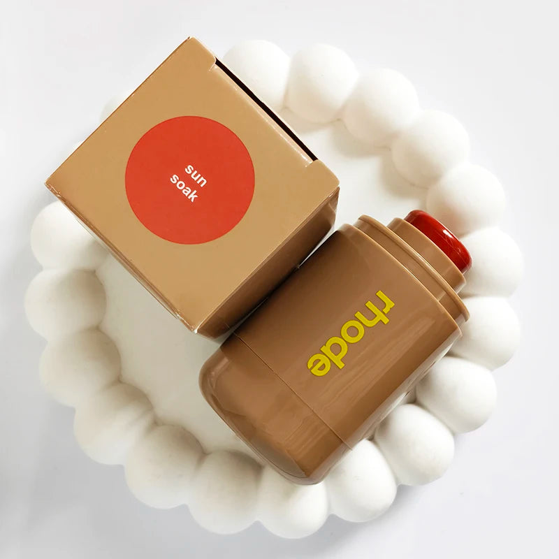 Popular Cosmetics Brand Rhode Pocket Blusher Stick Smooth Easy Apply Portable Lip Cheek Dual-use Rouge Cream Makeup Bubble Bag