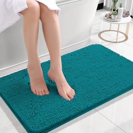 Bathroom Rugs 30x20, Extra Soft Absorbent Chenille Bath Rugs, Rubber Backing Quick Dry, Machine Washable Bath Mats for Bathroom