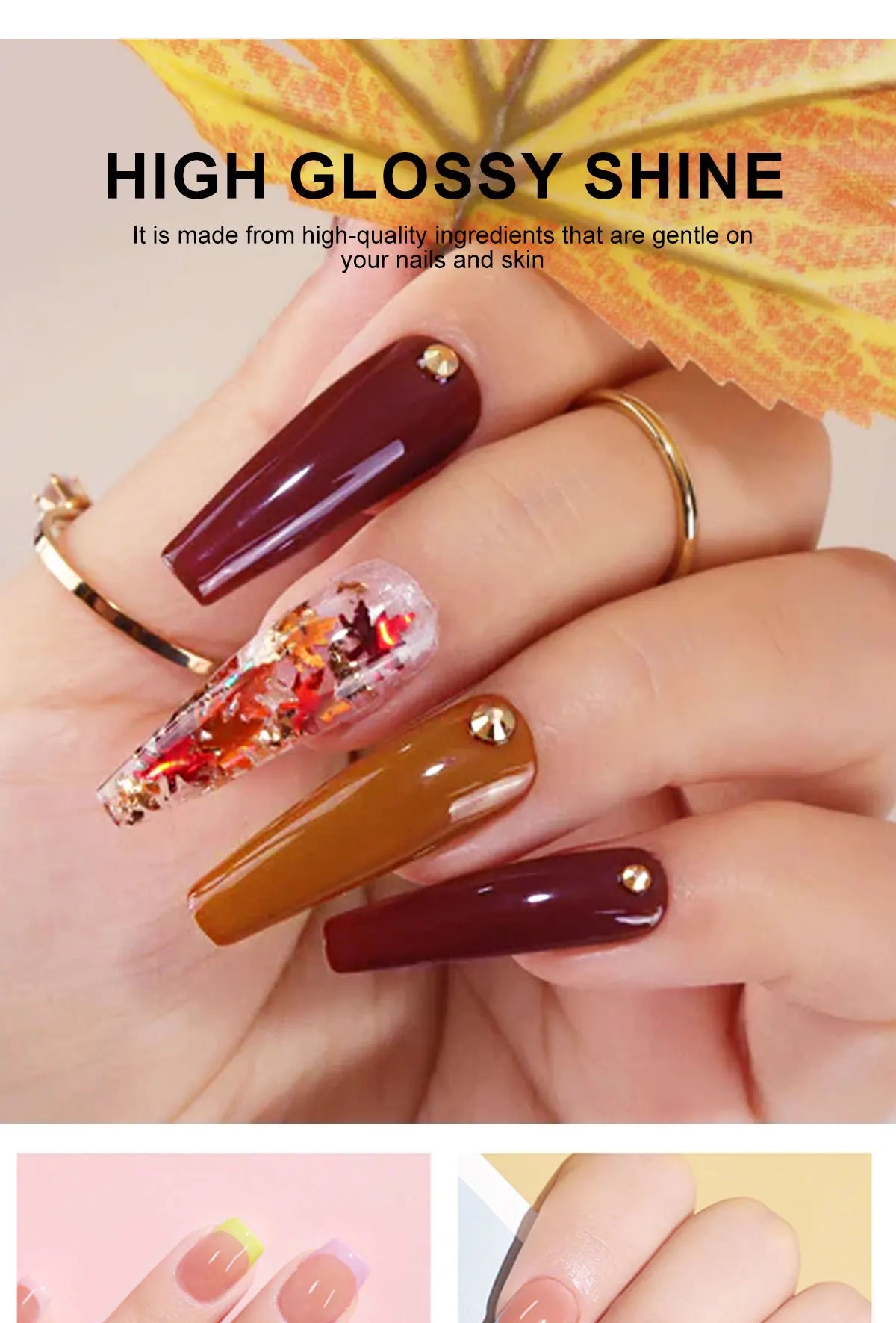 LIMEGIRL 3pcs/Kit Nail Art Soaking Base Coat Clear Coat Nail Polish with Cuticle Nail Care Softener UV Gel Multipurpose Nail Kit