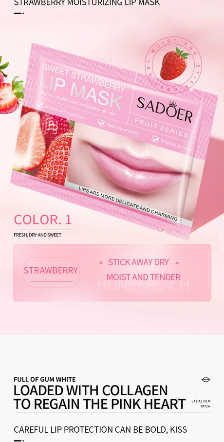 3/5/10/20/30pcs Pink Moisturizing Lips Mask Nourishing Hydrating Crystal Collagen Gel Lip Patches Lip Plumper Sexy Lip Skin Care